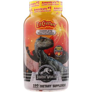 L'il Critters, Complete Multivitamins, Jurassic World, Natural Fruit Flavors, 190 Gummies