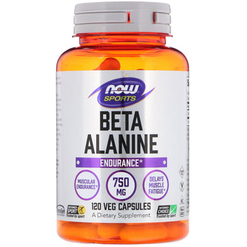 Now Foods, Sports, Beta-Alanine, Endurance, 750 mg, 120 Veg Capsules
