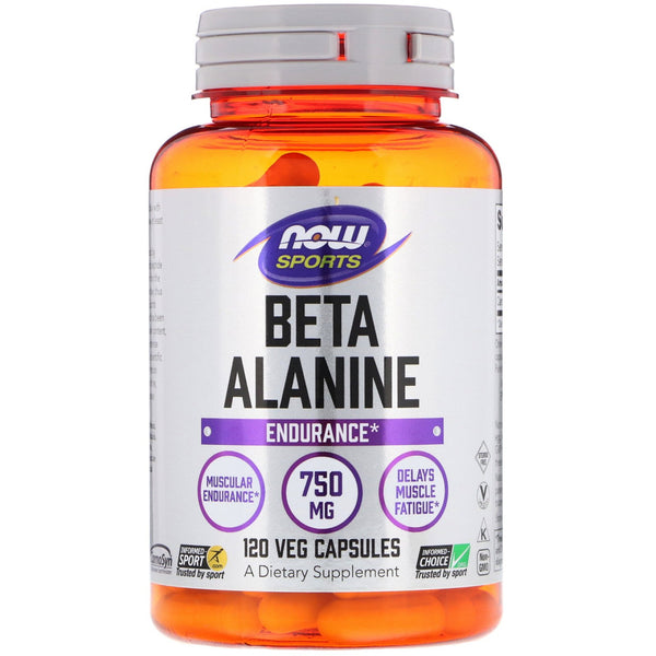 Now Foods, Sports, Beta-Alanine, Endurance, 750 mg, 120 Veg Capsules - The Supplement Shop