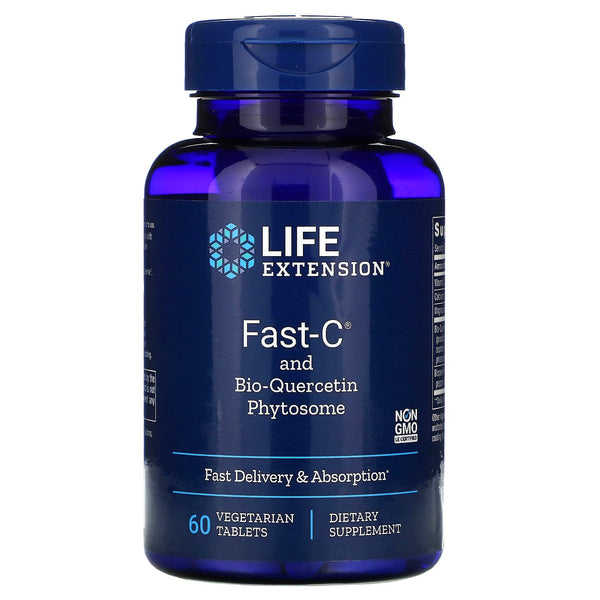Life Extension, Fast-C and Bio-Quercetin Phytosome, 60 Vegetarian Tablets - The Supplement Shop