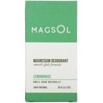 Magsol, Magnesium Deodorant, Lemongrass, 3.2 oz (95 g) - The Supplement Shop