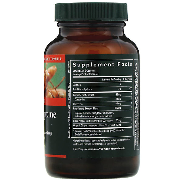 Gaia Herbs, Turmeric Supreme, Joint, 120 Vegan Liquid Phyto-Caps - The Supplement Shop