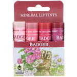 Badger Company, Mineral Lip Tints Set, 4 Pack, .15 oz (4.2 g) Each - The Supplement Shop