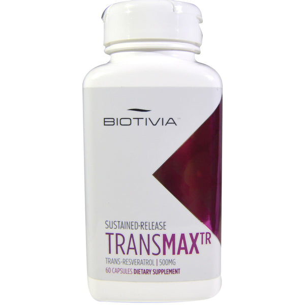 Biotivia, TransmaxTR, Trans-Resveratrol, 500 mg, 60 Capsules - The Supplement Shop