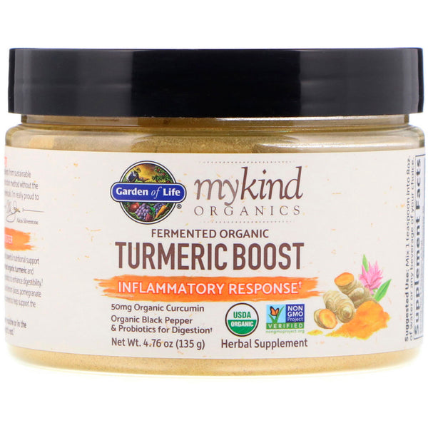 Garden of Life, MyKind Organics, Fermented Organic Turmeric Boost, Inflammatory Response, 4.76 oz (135 g) - The Supplement Shop