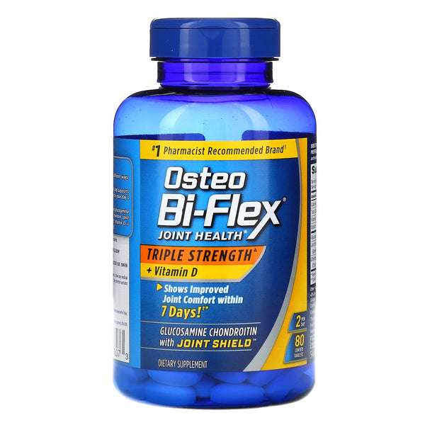 Osteo Bi-Flex, Joint Health, Triple Strength + Vitamin D, 80 Coated Tablets - The Supplement Shop