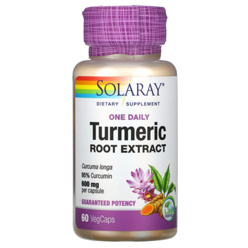 Solaray, One Daily, Turmeric Root Extract, 600 mg, 60 VegCaps