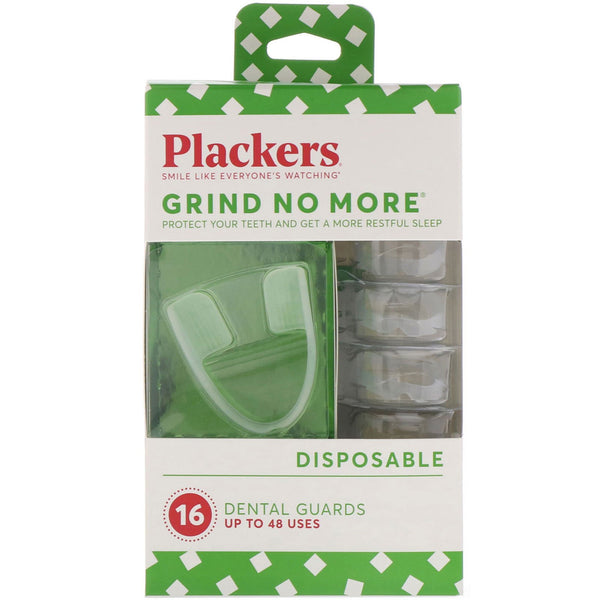 Plackers, Grind No More, Disposable, Dental Guards, 16 Count - The Supplement Shop