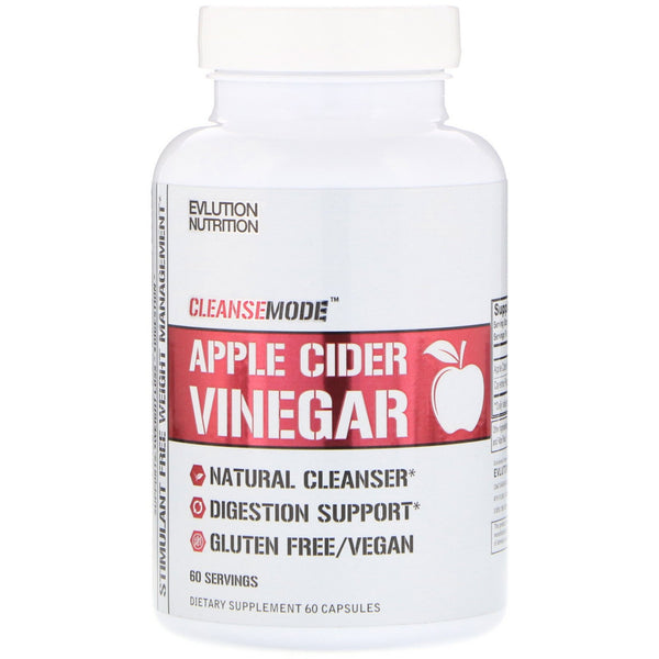 EVLution Nutrition, Apple Cider Vinegar, 60 Capsules - The Supplement Shop