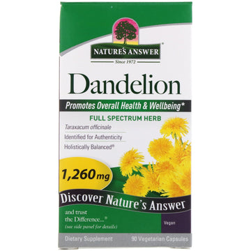 Nature's Answer, Dandelion, 1,260 mg, 90 Vegetarian Capsules