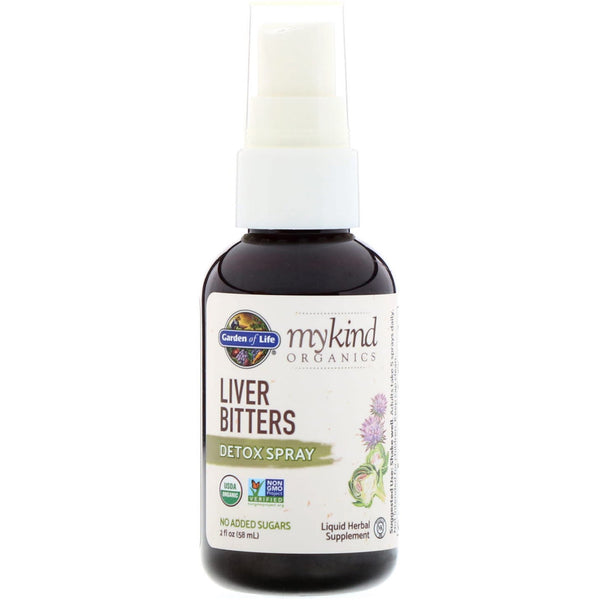 Garden of Life, MyKind Organics, Liver Bitters Detox Spray, 2 fl oz (58 ml) - The Supplement Shop