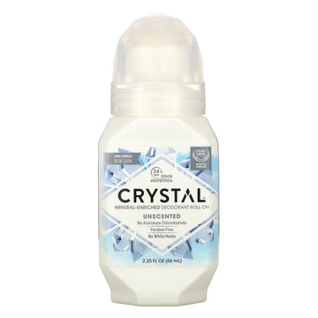 Crystal Body Deodorant, Mineral-Enriched Deodorant Roll-On, Unscented, 2.25 fl oz (66 ml)