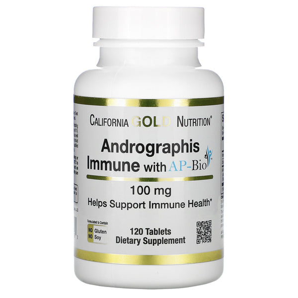 California Gold Nutrition, Andrographis Immune with AP-BIO, 100 mg, 120 Tablets - The Supplement Shop
