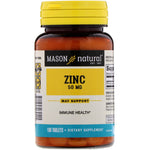 Mason Natural, Zinc, 50 mg, 100 Tablets - The Supplement Shop