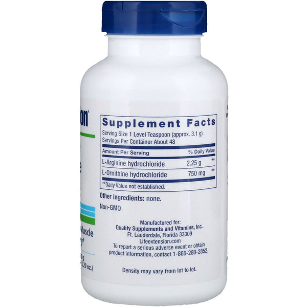 Life Extension, Arginine Ornithine Powder, 5.29 oz (150 g) - The Supplement Shop