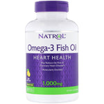 Natrol, Omega-3 Fish Oil, Natural Lemon Flavor, 1,000 mg, 150 Softgels - The Supplement Shop