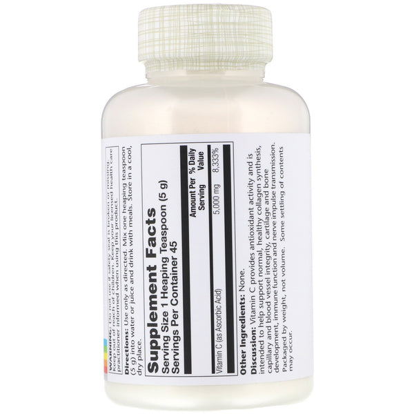 Solaray, Vitamin C Powder, 5,000 mg, 8 oz (227 g) - The Supplement Shop