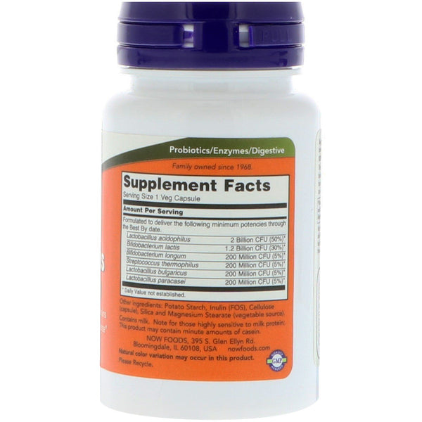 Now Foods, 4x6 Acidophilus, 60 Veg Capsules - The Supplement Shop