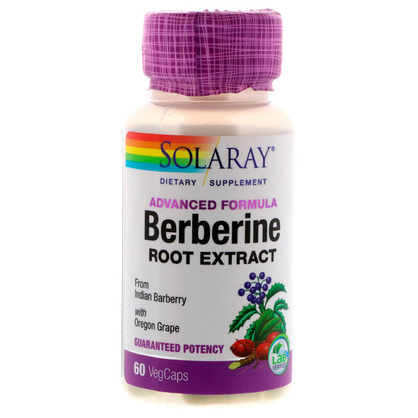 Solaray, Berberine Root Extract, Advanced Formula, 60 VegCaps - The Supplement Shop