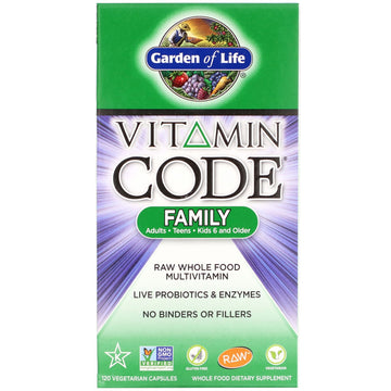 Garden of Life, Vitamin Code, Family, 120 Vegetarian Capsules