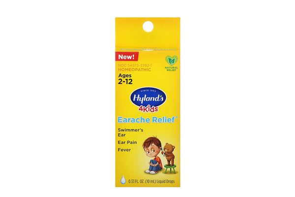 Hyland's, 4 Kids, Earache Relief Liquid Drops, Ages 2-12, 0.33 fl oz (10 ml) - The Supplement Shop