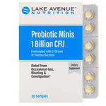 Lake Avenue Nutrition, Probiotic Minis, 2 Strains of Healthy Bacteria, 1 Billion CFU, 30 Mini Softgels - The Supplement Shop
