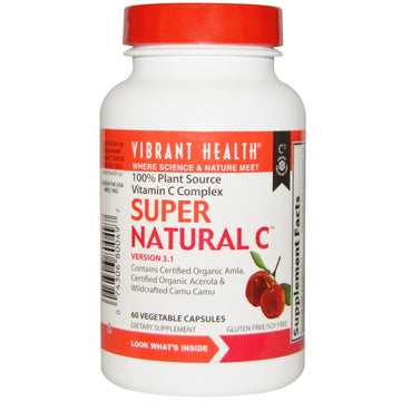 Vibrant Health, Super Natural C, Version 3.1, 60 Vegetable Capsules