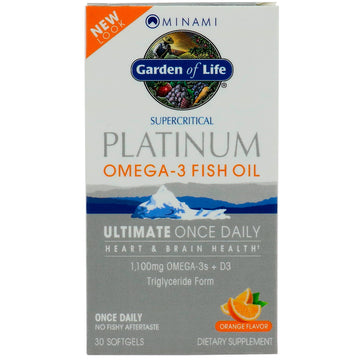 Minami Nutrition, Platinum, Omega-3 Fish Oil, Ultimate Once Daily, Orange Flavor, 30 Softgels