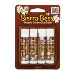 Sierra Bees, Organic Lip Balms, Coconut, 4 Pack, .15 oz (4.25 g) Each - The Supplement Shop