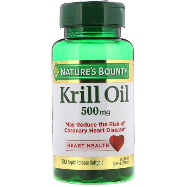 Nature's Bounty, Krill Oil, 500 mg, 30 Rapid Release Softgels - The Supplement Shop