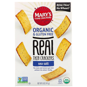 Mary's Gone Crackers, Real Thin Crackers, Sea Salt, 5 oz (141 g)