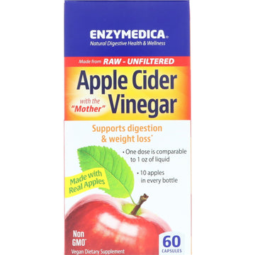 Enzymedica, Apple Cider Vinegar, 60 Capsules
