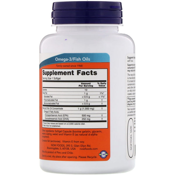 Now Foods, Ultra Omega-3, 500 EPA/250 DHA, 90 Softgels - The Supplement Shop