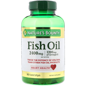 Nature's Bounty, Fish Oil, 2,400 mg, 90 Coated Softgels