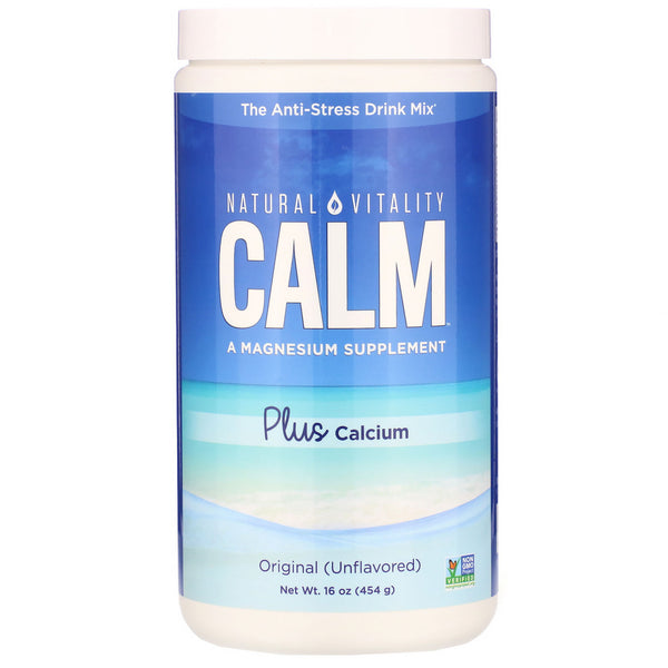 Natural Vitality, Natural Vitality Calm Plus Calcium, Original (Unflavored), 16 oz (454 g) - The Supplement Shop