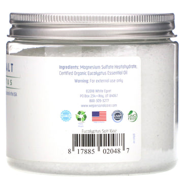White Egret, Epsom Salt, Eucalyptus, 16 oz (454 g)