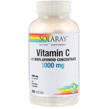 Solaray, Vitamin C with Bioflavonoid Concentrate, 1,000 mg, 250 VegCaps