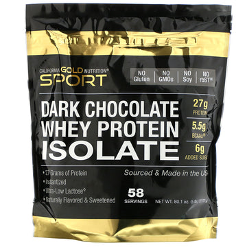 California Gold Nutrition, Dark Chocolate Whey Protein Isolate, 5 lbs (2270 g)