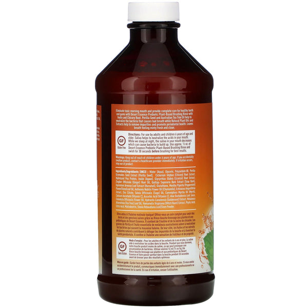 Desert Essence, Prebiotic, Plant-Based Brushing Rinse, Gingermint, 15.8 fl oz (467 ml) - The Supplement Shop