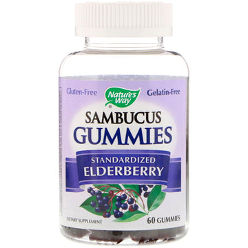 Nature's Way, Sambucus Gummies, Standardized Elderberry, 60 Gummies