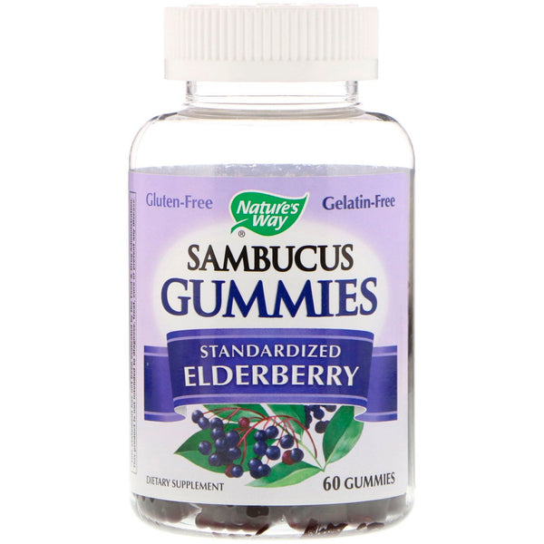 Nature's Way, Sambucus Gummies, Standardized Elderberry, 60 Gummies - The Supplement Shop