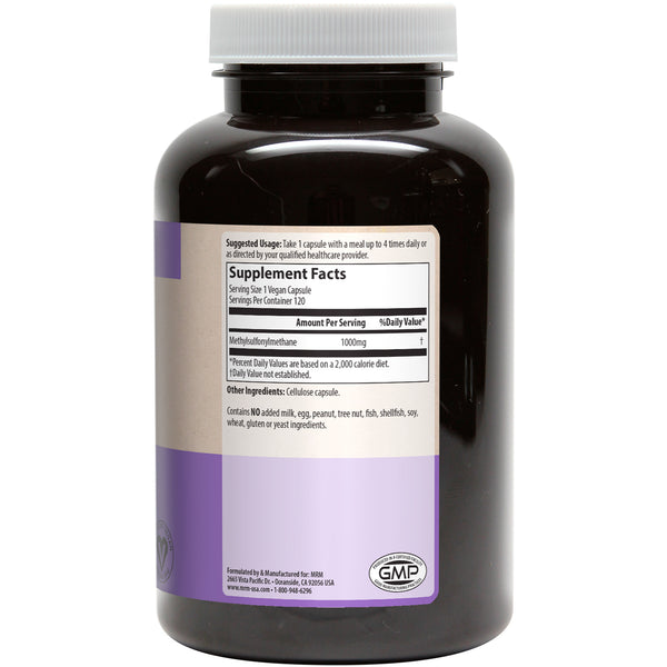 MRM, MSM, 1,000 mg, 120 Vegan Capsules - The Supplement Shop