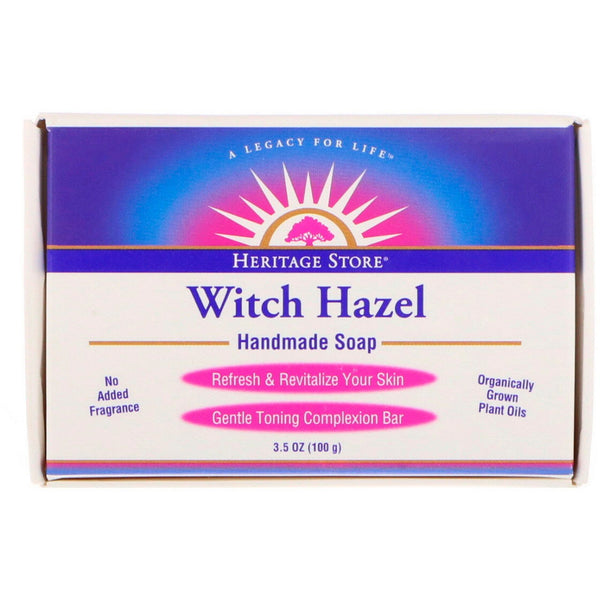 Heritage Store, Witch Hazel Handmade Soap, 3.5 oz (100 g) - The Supplement Shop