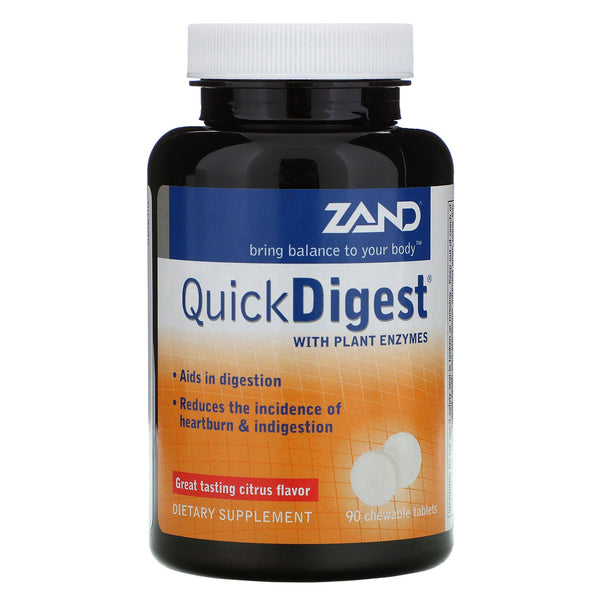 Zand, Quick Digest, Citrus Flavor, 90 Chewable Tablets - The Supplement Shop