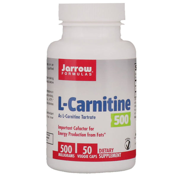 Jarrow Formulas, L-Carnitine 500, 500 mg, 50 Veggie Caps - The Supplement Shop