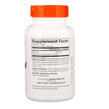 Doctor's Best, Ubiquinol , 100 mg, 60 Softgels