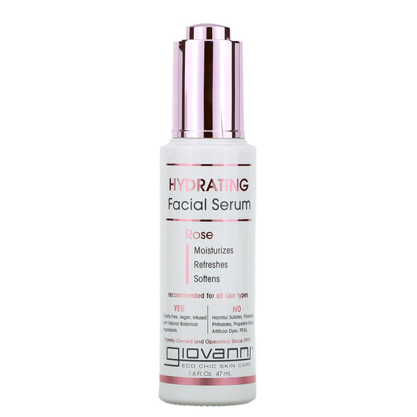 Giovanni, Hydrating Facial Serum, Rose, 1.6 fl oz (47 ml) - The Supplement Shop
