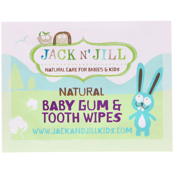 Jack n' Jill, Natural Baby Gum & Tooth Wipes, 25 Individually Wrapped Wipes - The Supplement Shop