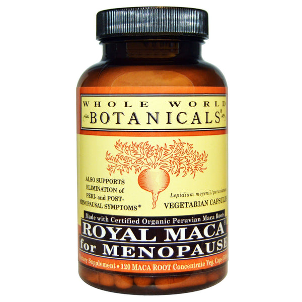 Whole World Botanicals, Royal Maca for Menopause, 500 mg, 120 Vegetarian Capsules - The Supplement Shop