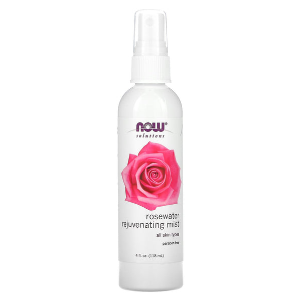 Now Foods, Solutions, Rosewater Rejuvenating Spray, 4 fl oz (118 ml) - The Supplement Shop